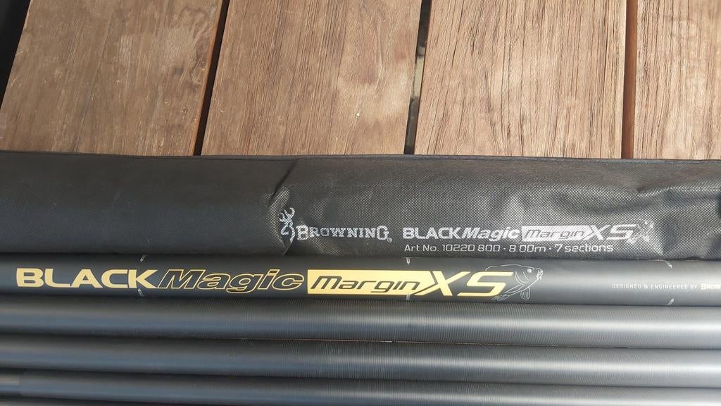 Browning Black Magic Margin xs 8 m, Watersport en Boten, Ophalen of Verzenden, Zo goed als nieuw, Vaste hengel