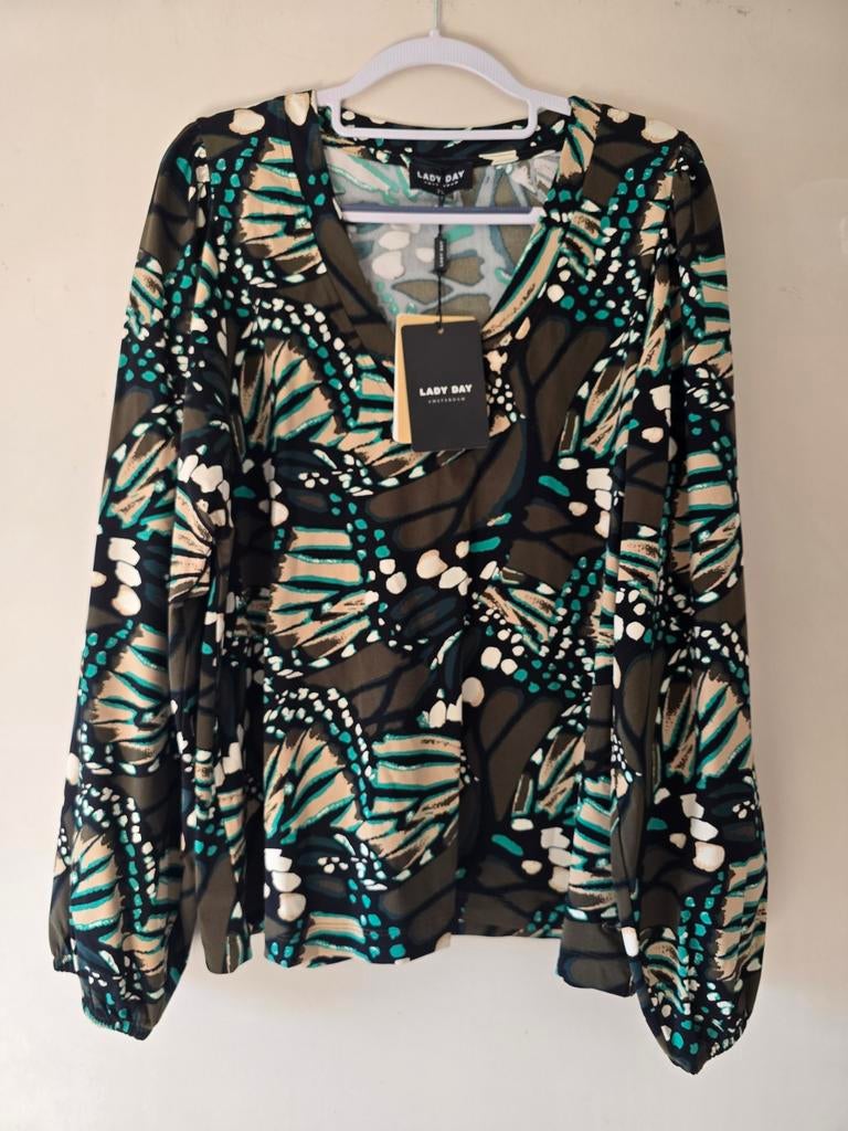 Nieuw lady day blouse xl butterfly, Ophalen of Verzenden, Nieuw, Maat 46/48 (XL) of groter
