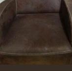 2 banken echt  leer en .., Huis en Inrichting, Banken | Bankstellen, Ophalen of Verzenden, Zo goed als nieuw, 75 tot 100 cm, Leer