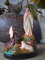 nostalgische oud Lourdes beeld Bernadette bij Maria, Ophalen of Verzenden