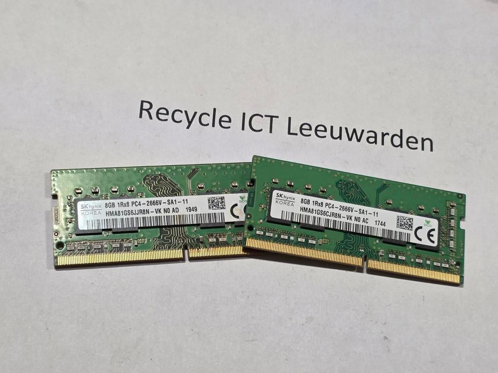 Sk hynix 8gb laptop ram geheugen ddr4 pc4 2666v, Gebruikt, DDR4, 8 GB, Ophalen of Verzenden