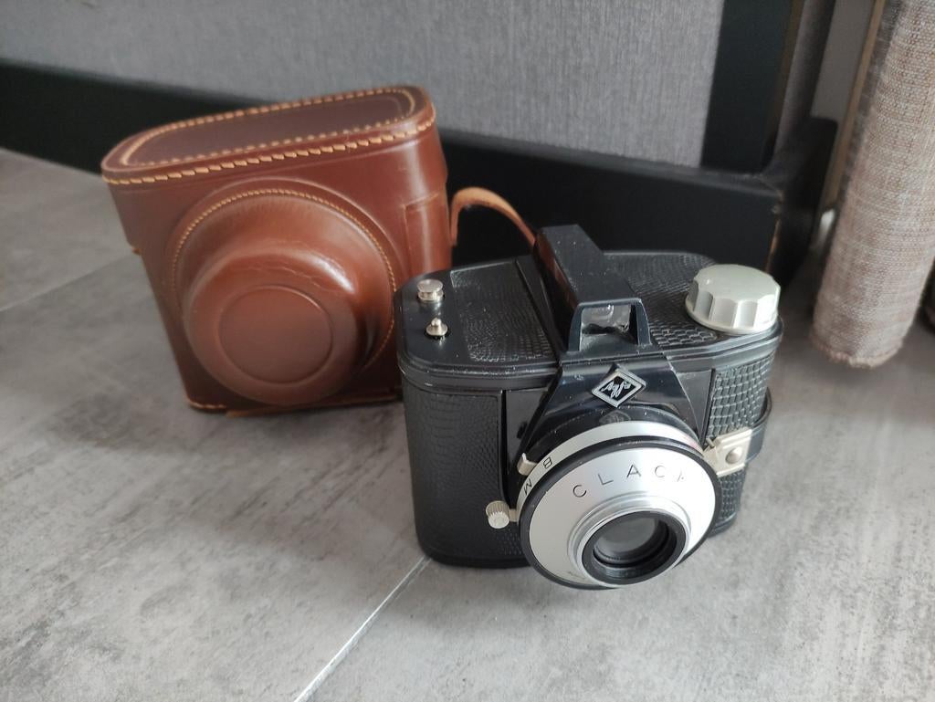 Agfa clack camera met tasje (werkend), Ophalen of Verzenden, Compact, Overige Merken