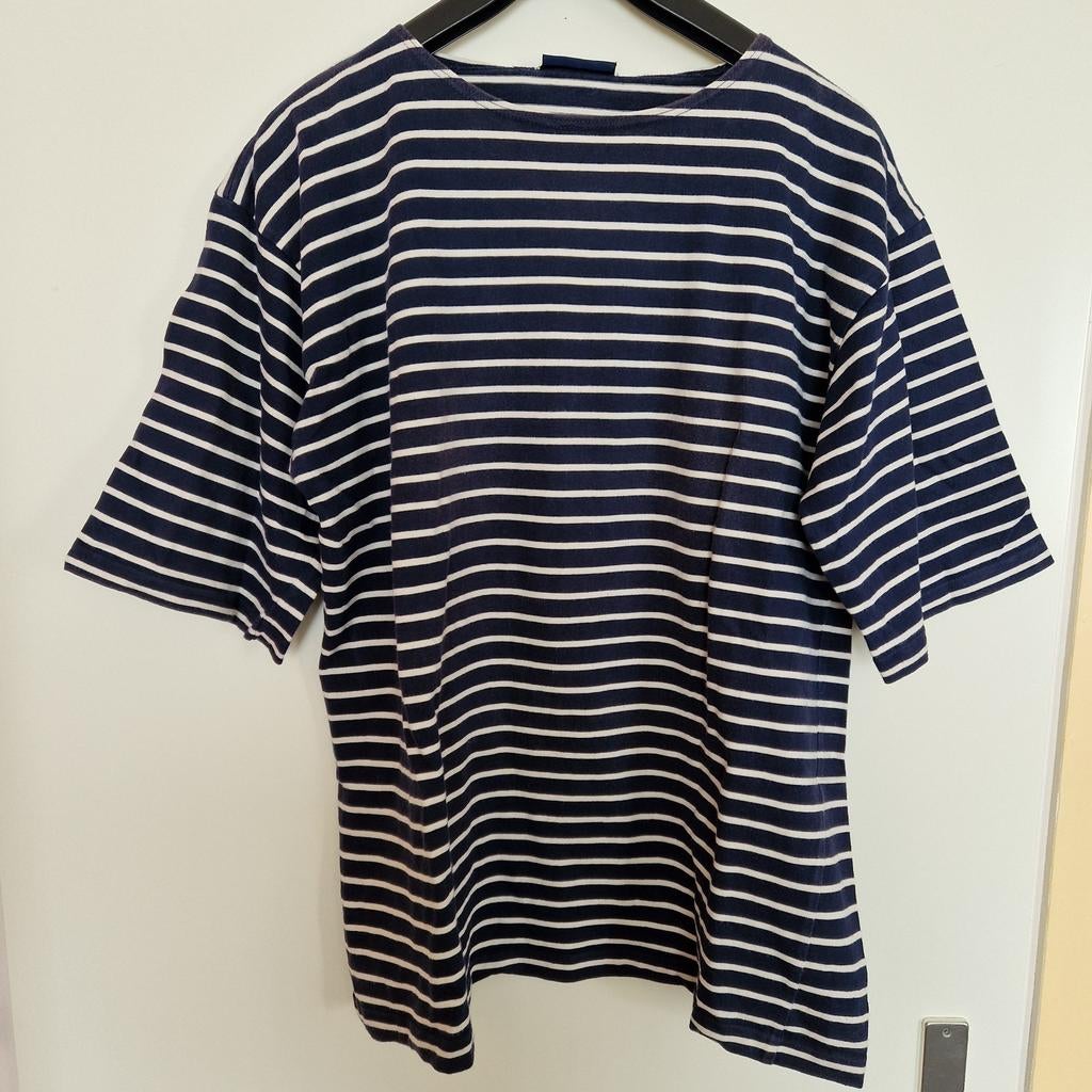 Bretons shirt korte mouw donkerblauw/wit, Blauw, Maat 46/48 (XL) of groter, Ophalen of Verzenden, Zo goed als nieuw