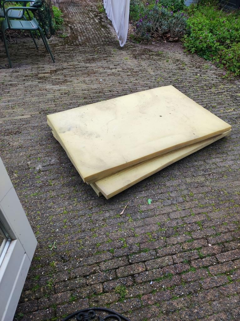 schuimrubber 4 st 122x77x4cm, Ophalen, Gebruikt, Tweepersoons, 140 cm