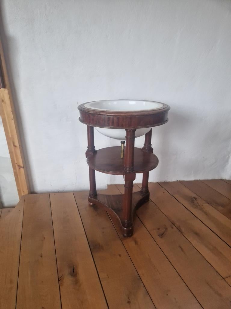 Mahonie houten vrijstaande wastafel victoriaans, Ophalen, Onbekend, 50 tot 100 cm, Onbekend