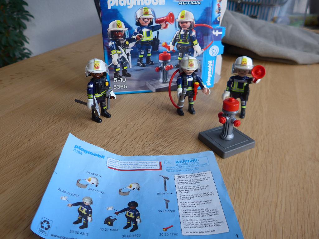 Playmobil Brandweer - Trio Brandweermannen - 5366, Ophalen of Verzenden, Gebruikt, Complete set