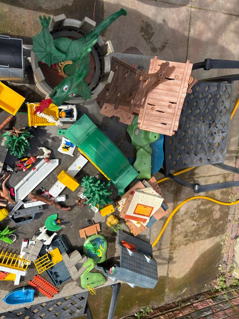 Grote partij Playmobil: ridders, zeerovers, dierentuin, Kinderen en Baby's, Speelgoed | Playmobil, Ophalen of Verzenden, Gebruikt