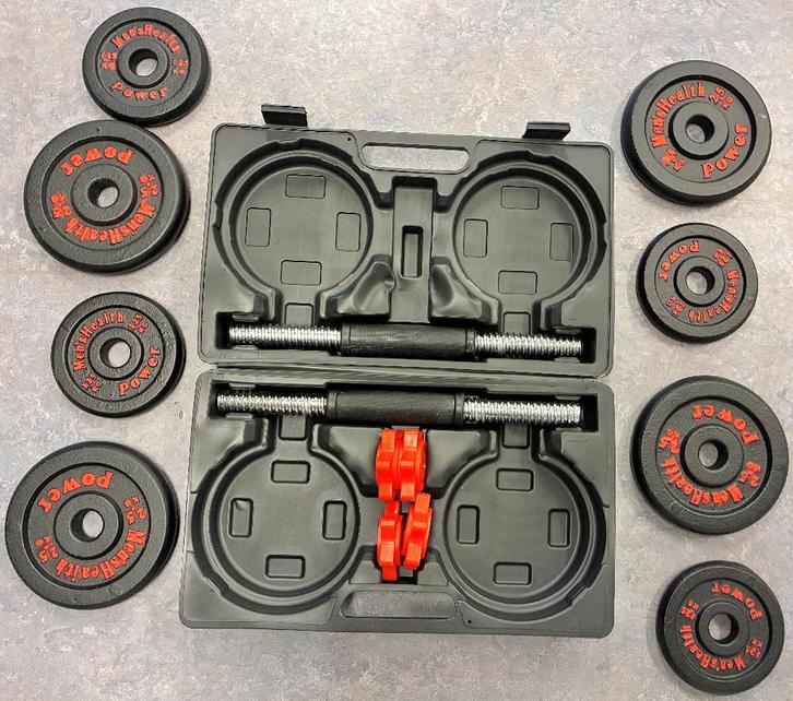 Dumbbells set(s) nieuw in koffer, Sport en Fitness, Fitnessmaterialen, Nieuw, Dumbbell, Armen, Benen, Borst, Buik, Rug, Ophalen