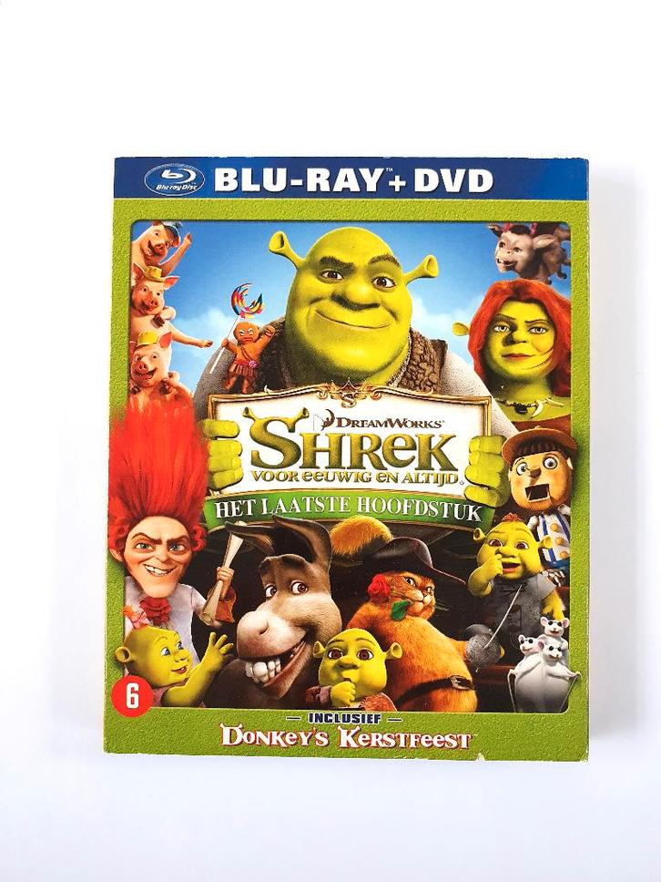 Shrek 4 (Blu-ray + DVD met Slipcover), Cd's en Dvd's, Blu-ray, Zo goed als nieuw, Tekenfilms en Animatie, Ophalen of Verzenden