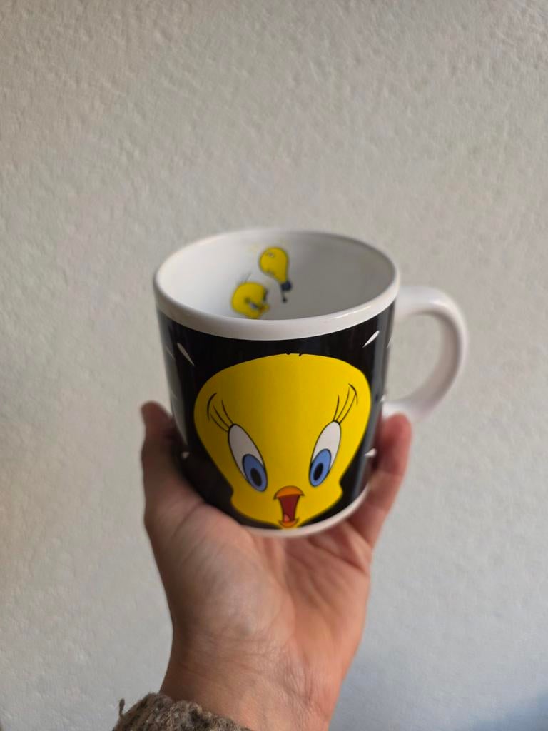 Mok Tweety - Leuke beker met Looney Tunes figuur, Huis en Inrichting, Keuken | Servies, Gebruikt, Keramiek, Ophalen of Verzenden