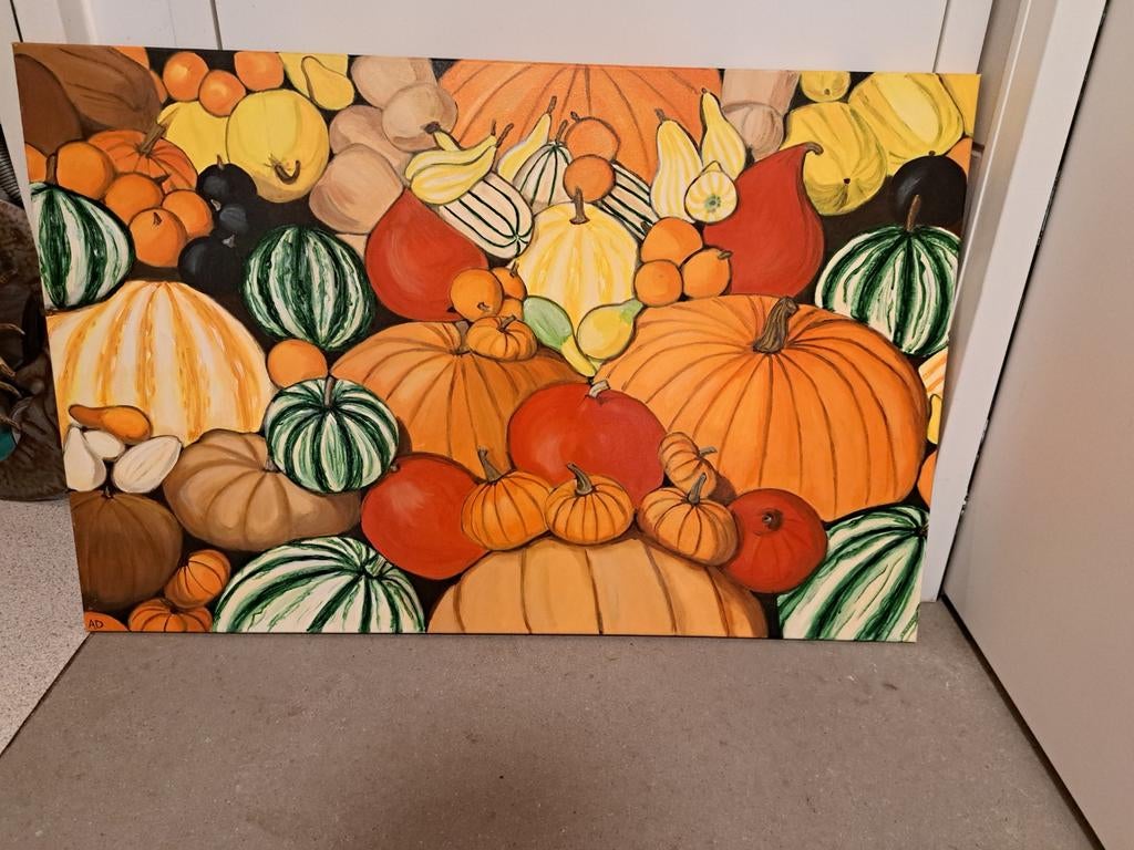 Groot canvas doek. € 35, 125 cm of meer, Ophalen of Verzenden, Zo goed als nieuw, Schilderij