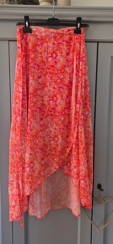 Lange zomerrok van Kilky maat M met onderrok, Maat 38/40 (M), Oranje, Ophalen of Verzenden, Onder de knie