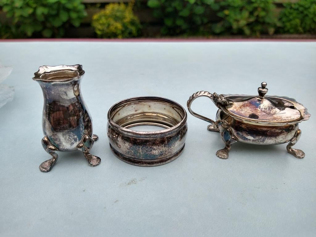 Diverse zilver kleurige spullen., Antiek en Kunst, Antiek | Goud en Zilver, Ophalen of Verzenden, Zilver