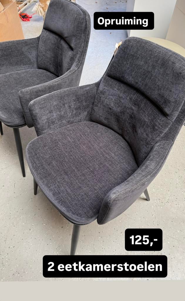2 eetkamerstoelen nieuw, Ophalen, Zo goed als nieuw