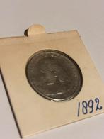 Wilhelmina gulden zilver 1892 loshangend haar, Postzegels en Munten, Munten | Nederland, 1 gulden, Zilver, Ophalen of Verzenden