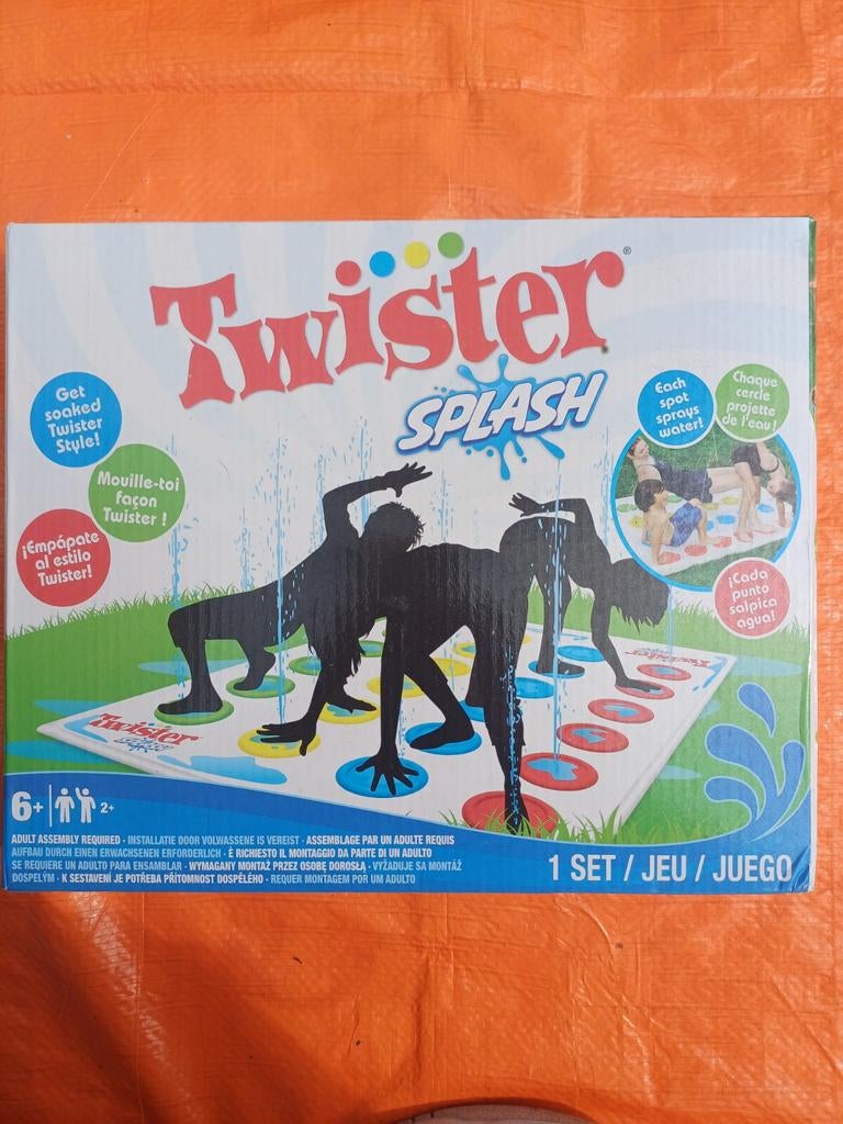 Twister Splash Buitenspel - Waterpret voor het Hele Gezin, Vijf spelers of meer, Ophalen of Verzenden, Zo goed als nieuw, Hasbro