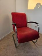 Vintage Chromen Buisframe Fauteuil, Huis en Inrichting, Fauteuils, Ophalen, Hout, Minder dan 75 cm, Vintage