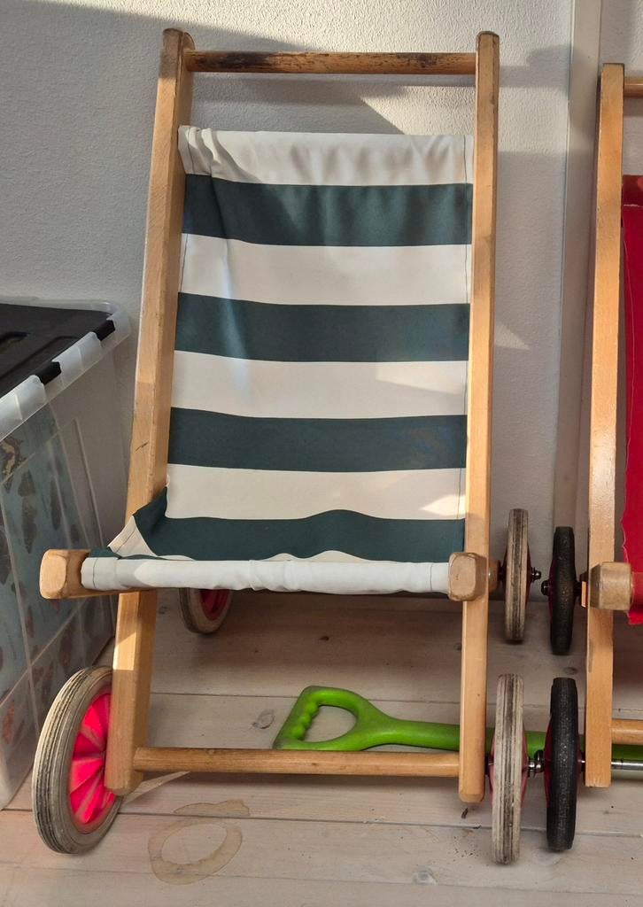 Houten poppenwagen van het merk Rolf., Ophalen, Gebruikt, Rij- of Hobbelspeelgoed