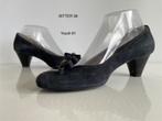 81) Bitter 38 pump donkerblauw suede leer, Pumps, Blauw, Ophalen of Verzenden, Zo goed als nieuw