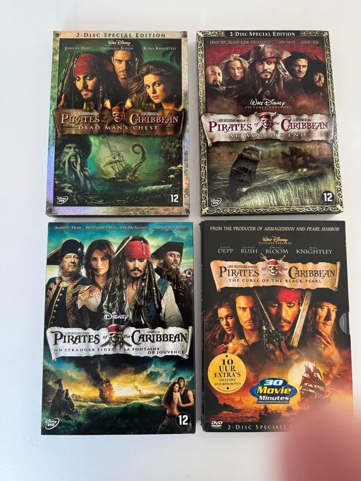 Pirates of the Caribbean DVD Boxset (4 films), Cd's en Dvd's, Dvd's | Overige Dvd's, Gebruikt, Boxset, Vanaf 12 jaar, Ophalen of Verzenden