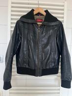 Stijlvol Zwart Echt Leren Bomberjack van Mexx - Maat 38/40, Ophalen of Verzenden, Zo goed als nieuw, Maat 38/40 (M), Zwart