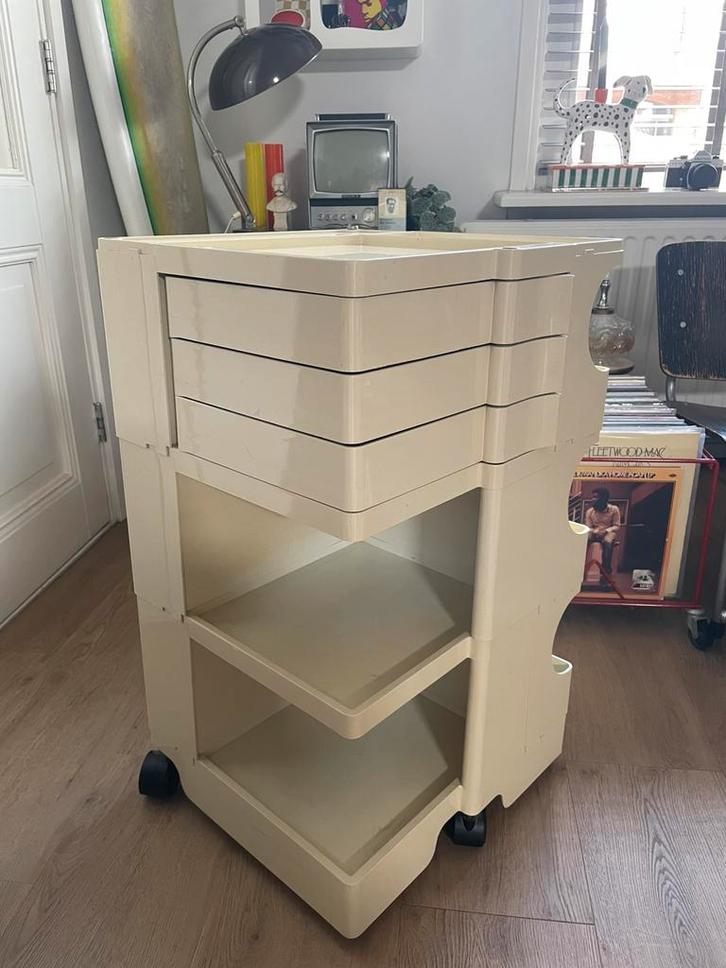 Originele 70s Boby Trolley - Joe Colombo - Made in Italy, Antiek en Kunst, Kunst | Designobjecten, Ophalen
