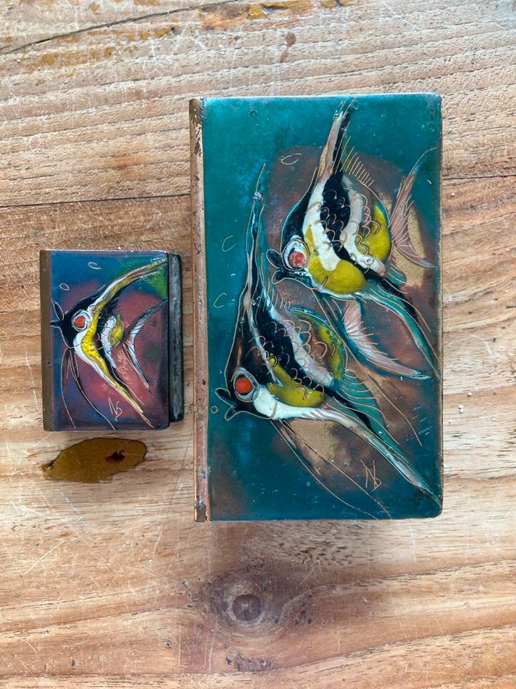 Vintage Emaille Kunstwerk van Nella Damsma - Nederlands Desi, Antiek en Kunst, Antiek | Emaille, Ophalen of Verzenden