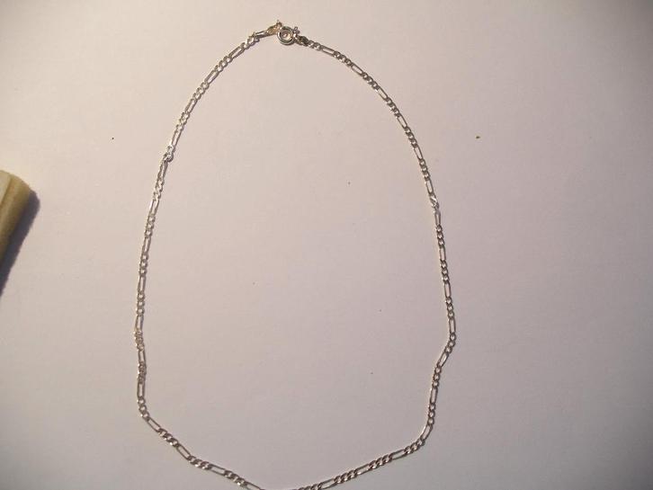 Een mooie Fijne Zilveren Figaro Sieraden Set, Sieraden, Tassen en Uiterlijk, Antieke sieraden, Ketting, Zilver, Verzenden