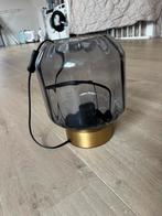 Tafellamp met smoke glas Karwei, Huis en Inrichting, Lampen | Tafellampen, Ophalen of Verzenden, Zo goed als nieuw, Glas, Minder dan 50 cm