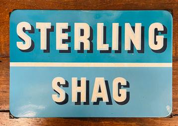 Emaille reclamebord van Sterling Shag beschikbaar voor biedingen
