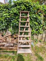 Oude houten trap te koop, Doe-het-zelf en Verbouw, Ladders en Trappen, Gebruikt, Trap, Minder dan 2 meter, Ophalen