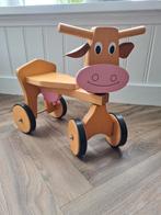 Houten loopfiets koe, Kinderen en Baby's, Speelgoed | Buiten | Voertuigen en Loopfietsen, Ophalen, Zo goed als nieuw, Loopfiets