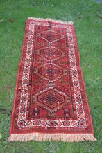 vintage rechthoekig smyrna vloerkleed/ tafelkleed met franje, Gebruikt, Perzische stijl, 150 tot 200 cm, Rechthoekig