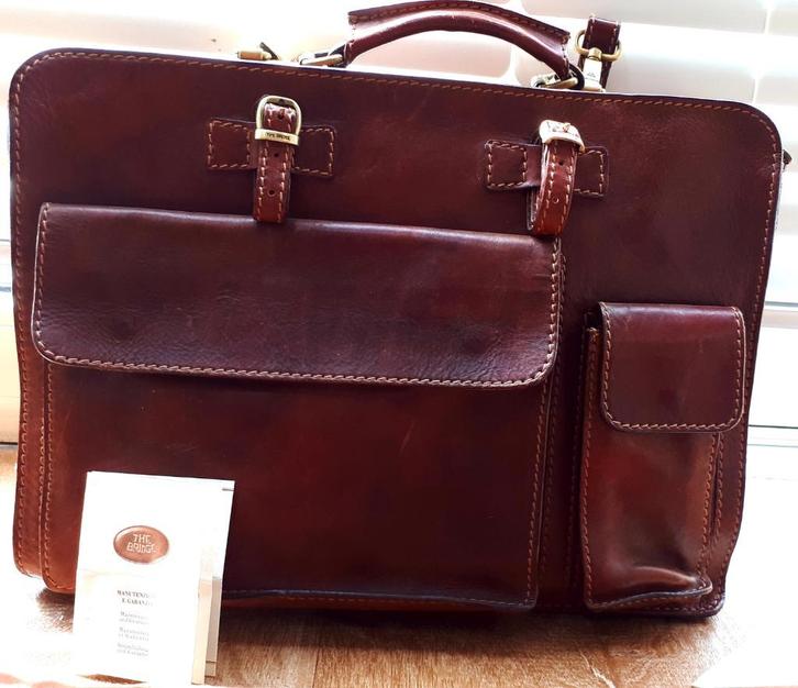 Leren aktetas van het merk The Bridge, Sieraden, Tassen en Uiterlijk, Tassen | Schooltassen, Zo goed als nieuw, Aktetas of Boekentas