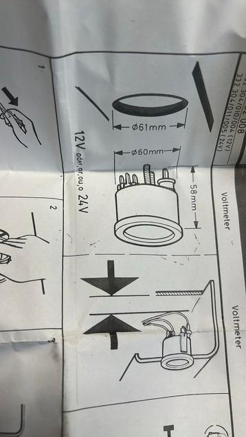 VDO 24V Voltmeter - Nieuw in Doos! beschikbaar voor biedingen