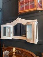 Brocant vitrine kastje met spiegel evt ook twee losse van, Antiek en Kunst, Curiosa en Brocante, Ophalen