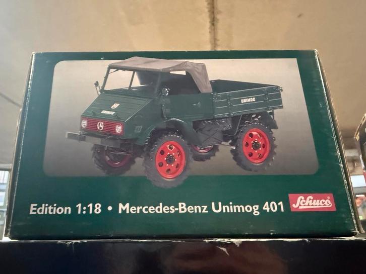 Schuco Unimog 401 schaal 1:18, Hobby en Vrije tijd, Modelauto's | 1:32, Zo goed als nieuw, Tractor of Landbouw, Schuco, Ophalen of Verzenden