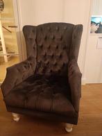 Velvet Oor fauteuil love seat donkergrijs/antraciet, Huis en Inrichting, Fauteuils, Nieuw, 75 tot 100 cm, Minder dan 75 cm, Stof