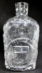 Vintage ijsglas karaf - iceglass bottle / vase ws Kosta Boda, Verzamelen, Retro, Ophalen of Verzenden, Huis en Inrichting