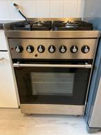 Inox Gasfornuis met 4 Kookzones en Oven, Witgoed en Apparatuur, Fornuizen, Ophalen, Gebruikt, Grill, 4 kookzones