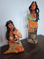 Twee decoratieve beelden van Native Americans, Ophalen of Verzenden, Gebruikt