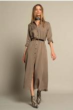 Iconic27 western stijl lange jurk taupe bruin L 40 maxijurk, Maat 38/40 (M), Iconic27, Bruin, Ophalen of Verzenden