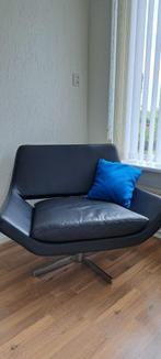 zwart leren draaifauteuil, Huis en Inrichting, Stoelen, Ophalen, Gebruikt, Zwart, Leer