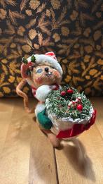 Kerstmis kerstmuis van vilt met mand. Nieuw. Annalee dolls., Diversen, Kerst, Ophalen of Verzenden, Nieuw