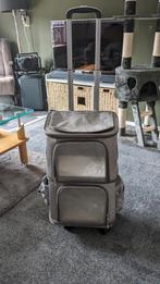 Dubbele Katten Reis Trolley - Transport box - Reismand, Ophalen of Verzenden, Zo goed als nieuw