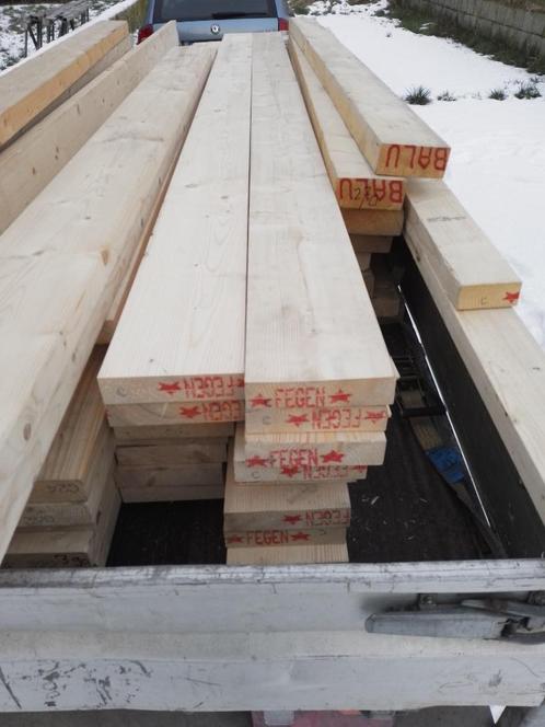 Balken 4-6mtr vurenbalk gording spant ligger dikke planken, Doe-het-zelf en Verbouw, Hout en Planken, Nieuw, Balk, Vuren, 300 cm of meer