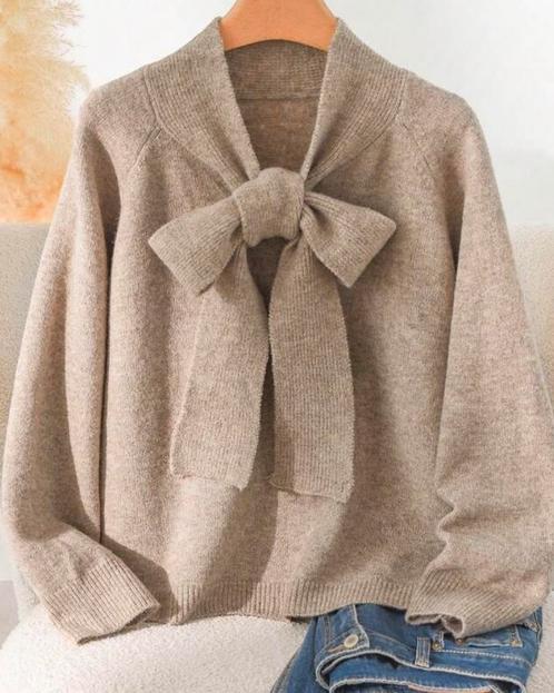 Trui Caroline (46-52), Kleding | Dames, Grote Maten, Nieuw, Trui of Vest, Beige, Verzenden