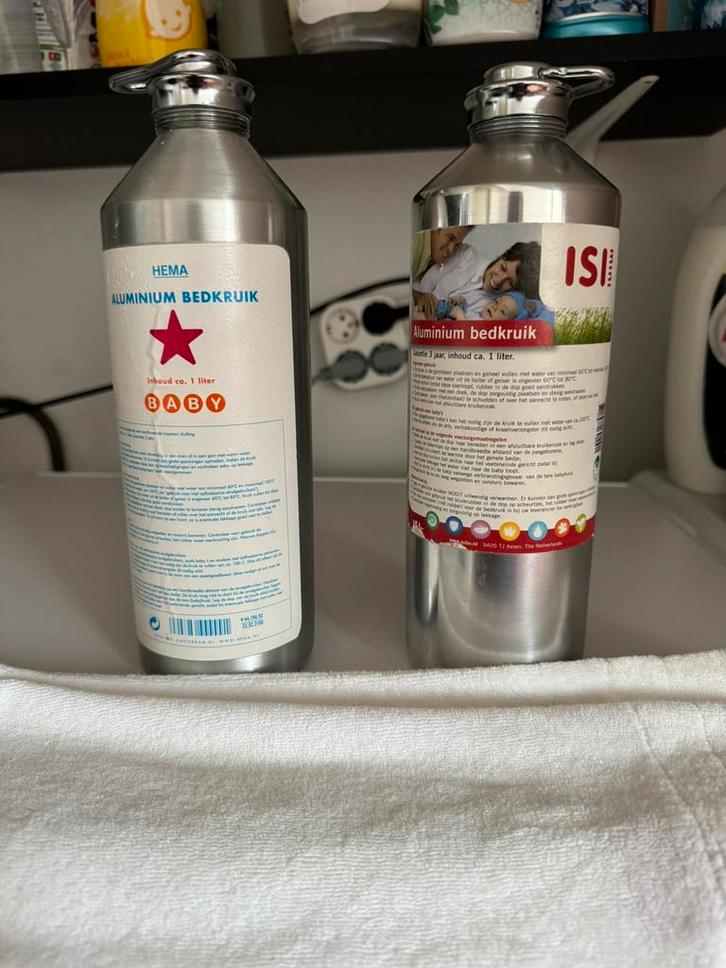 Aluminium kruiken + kruikenzak, Kinderen en Baby's, Babyvoeding en Toebehoren, Gebruikt, Overige typen, Ophalen