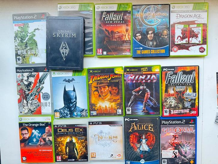 Verzameling Games: Xbox/360/PS2/PS3/PC, Spelcomputers en Games, Games | Overige, Zo goed als nieuw, Avontuur en Actie, 1 speler