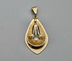 Gouden vintage hanger met parel. 2025/07., Ophalen of Verzenden, Goud, Hanger, Met edelsteen